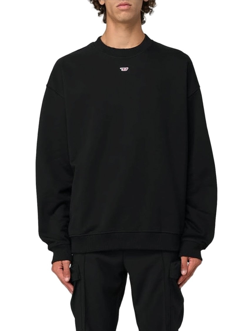 Diesel Relaxed-Fit Black Long-Sleeve T-Shirt With Dropped Shoulders