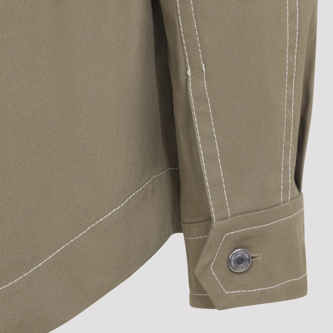 Ami Paris Worker Buttoned Jacket With Contrast Stitching