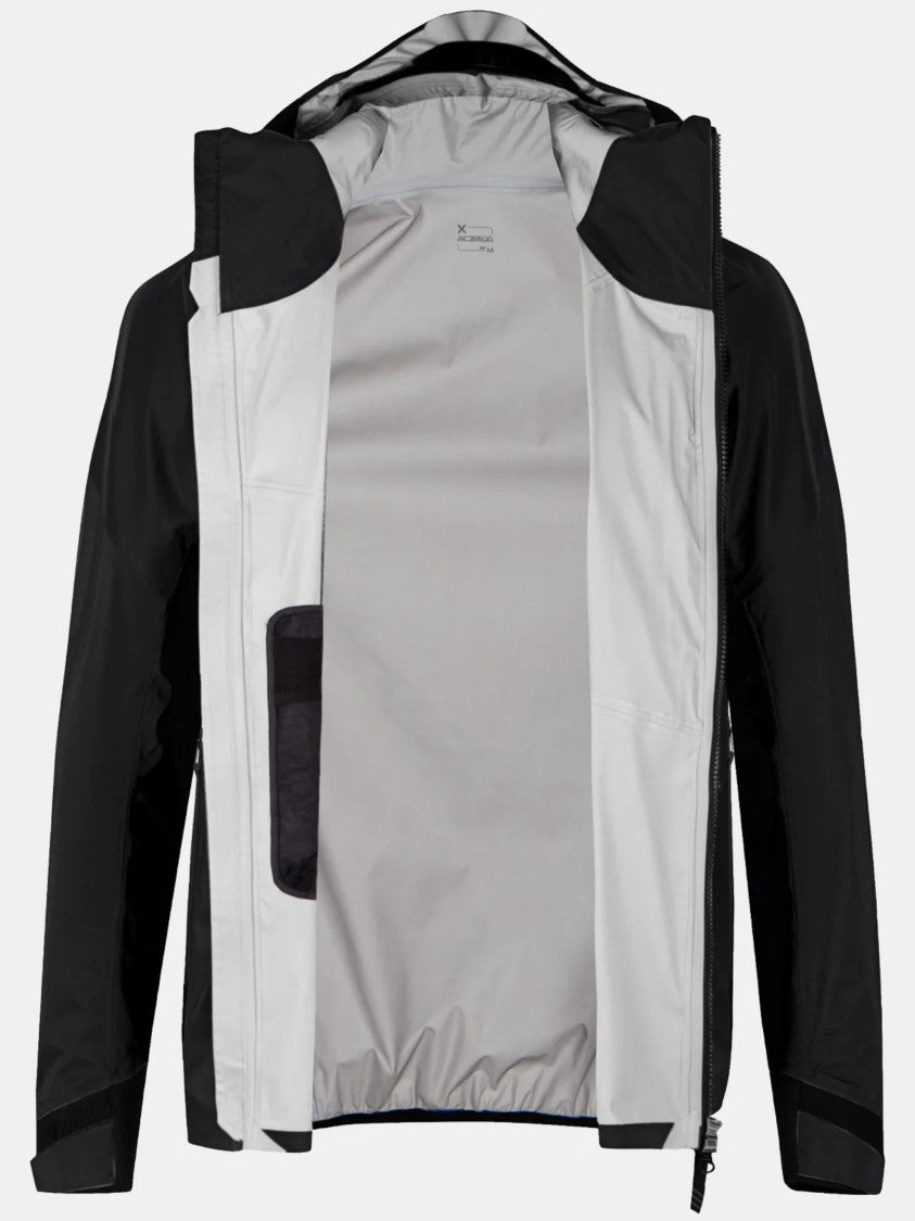 Montura 3-Layer Black Jacket With Adjustable Hood And Minimalist Design