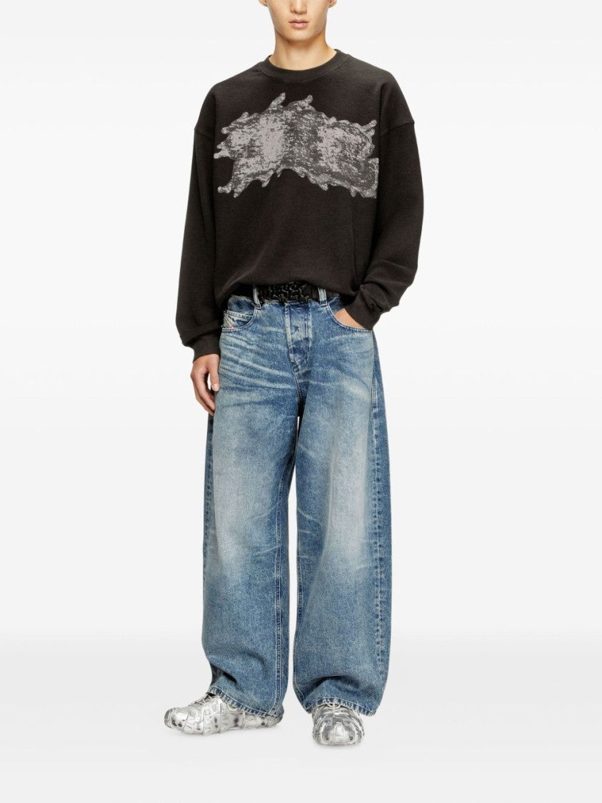 Diesel Relaxed Wide-Leg Jeans