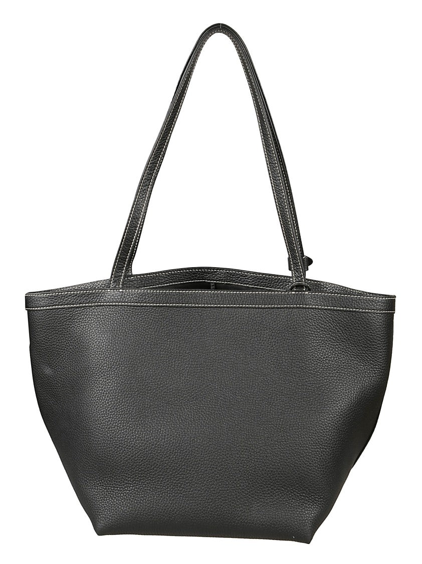 The Row Spacious Tote Bag With Pebbled Texture And Detachable Pouch