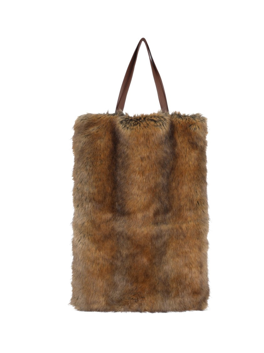 Niccolò Pasqualetti Faux Fur Tote Bag – Brown