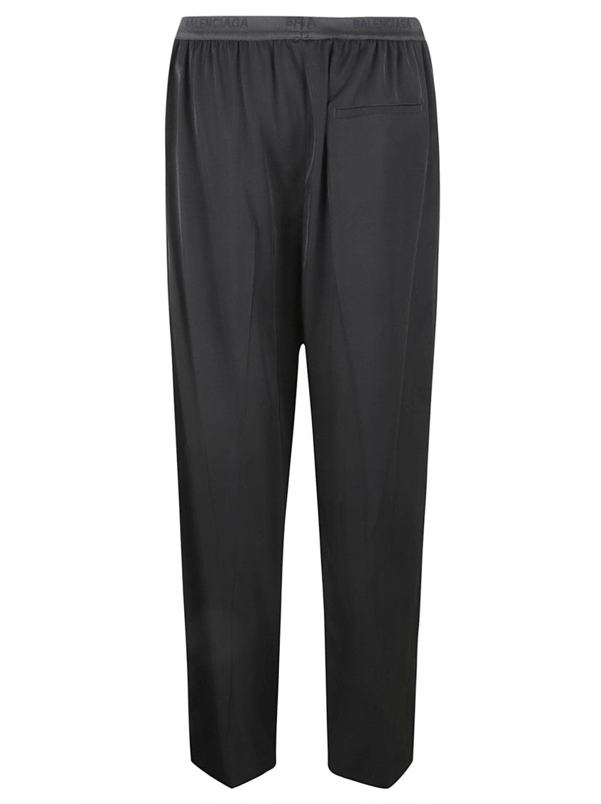 Balenciaga Tailored Black Trousers With Subtle Pleats