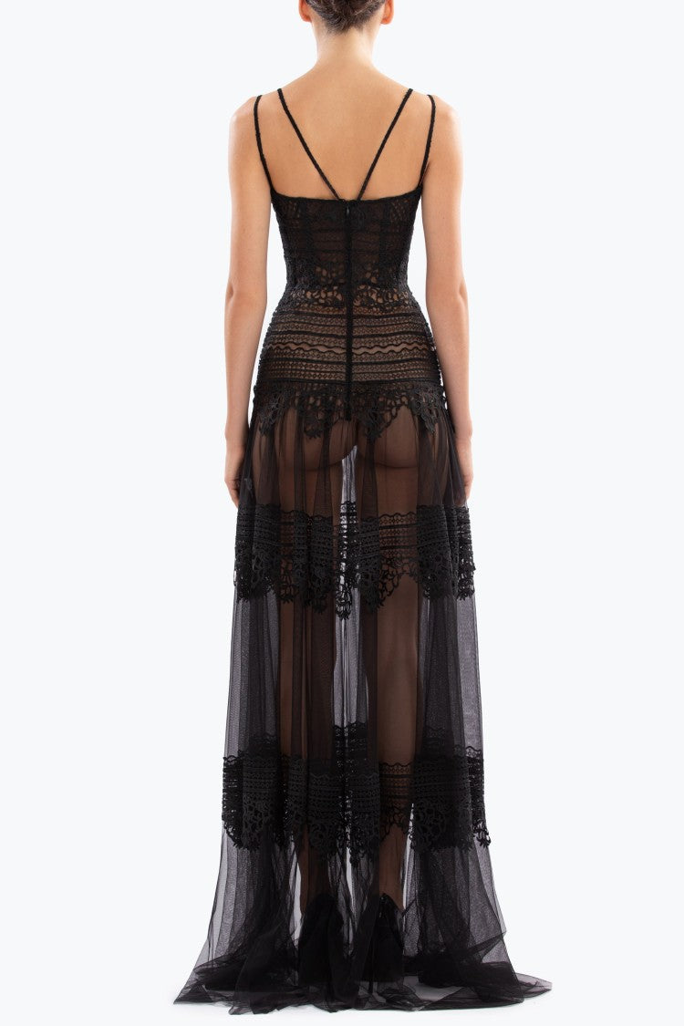 Saiid Kobeisy Lace Long Dress