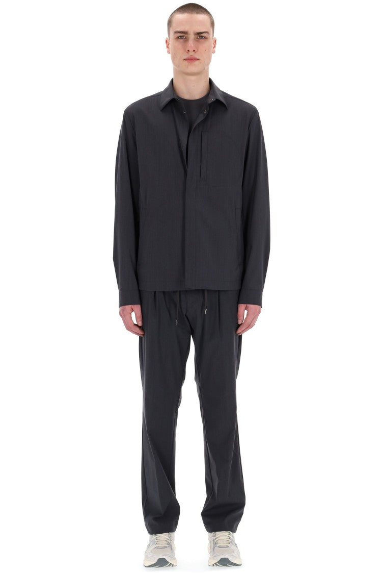 Herno Technical Wool Shirt Collar Jacket