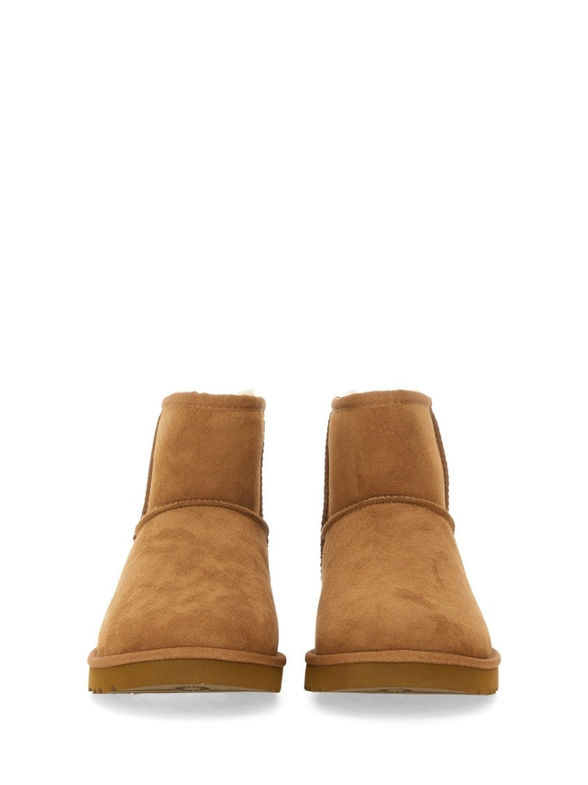 Ugg Short Suede Ankle Boots With Plush Interior And Durable Sole