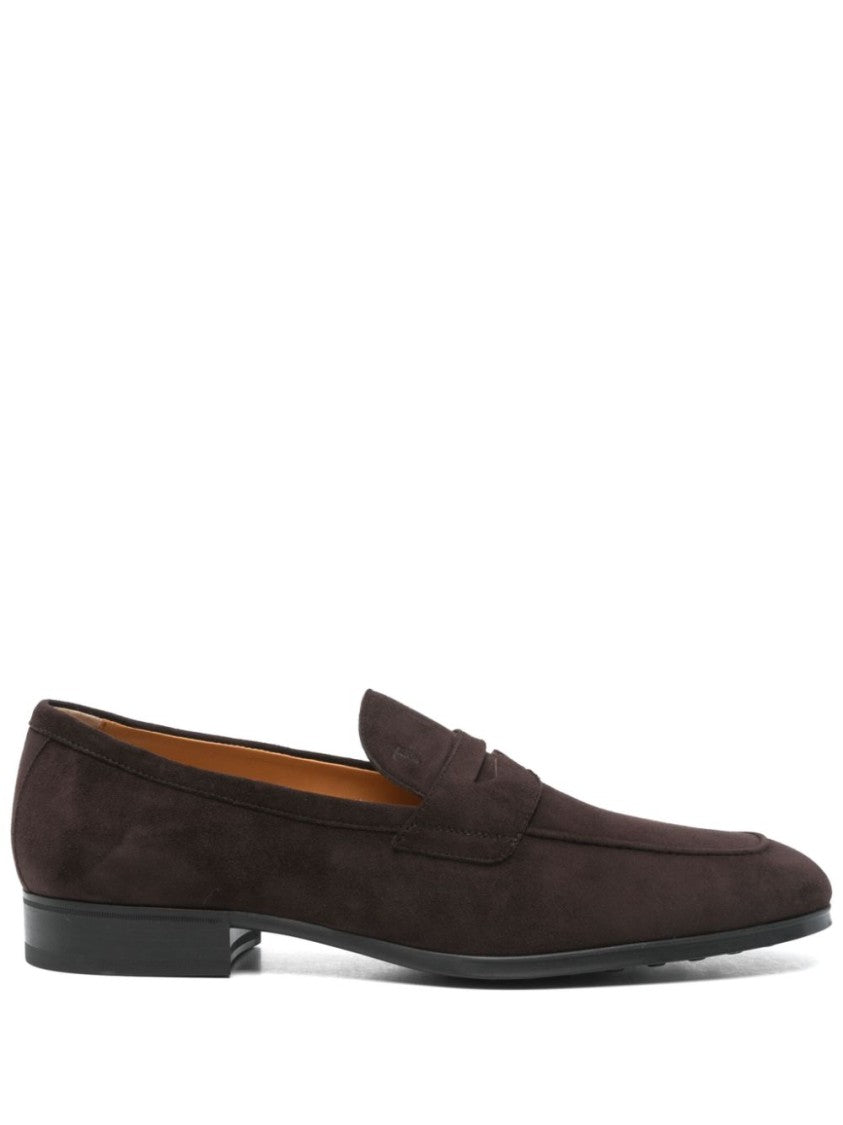 Tod's Soft Suede Brown Sneakers With Classic Loafer Design