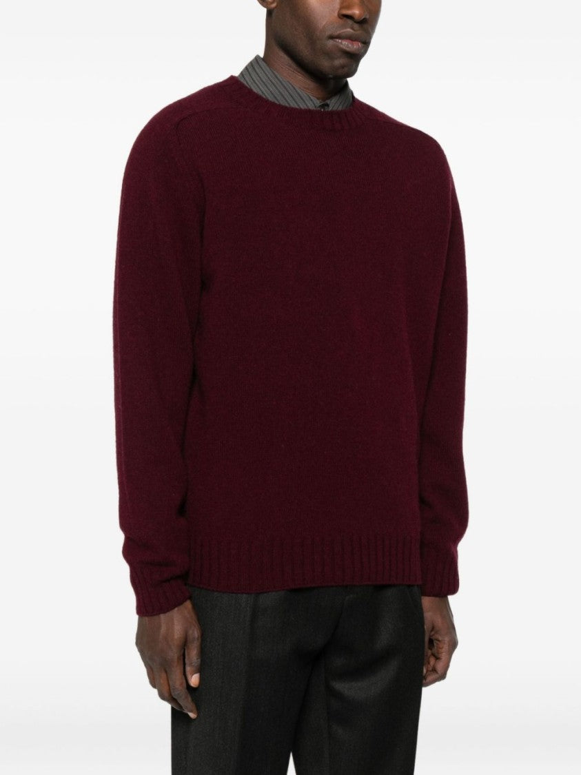Sebago Deep Red Crew Neck Sweater