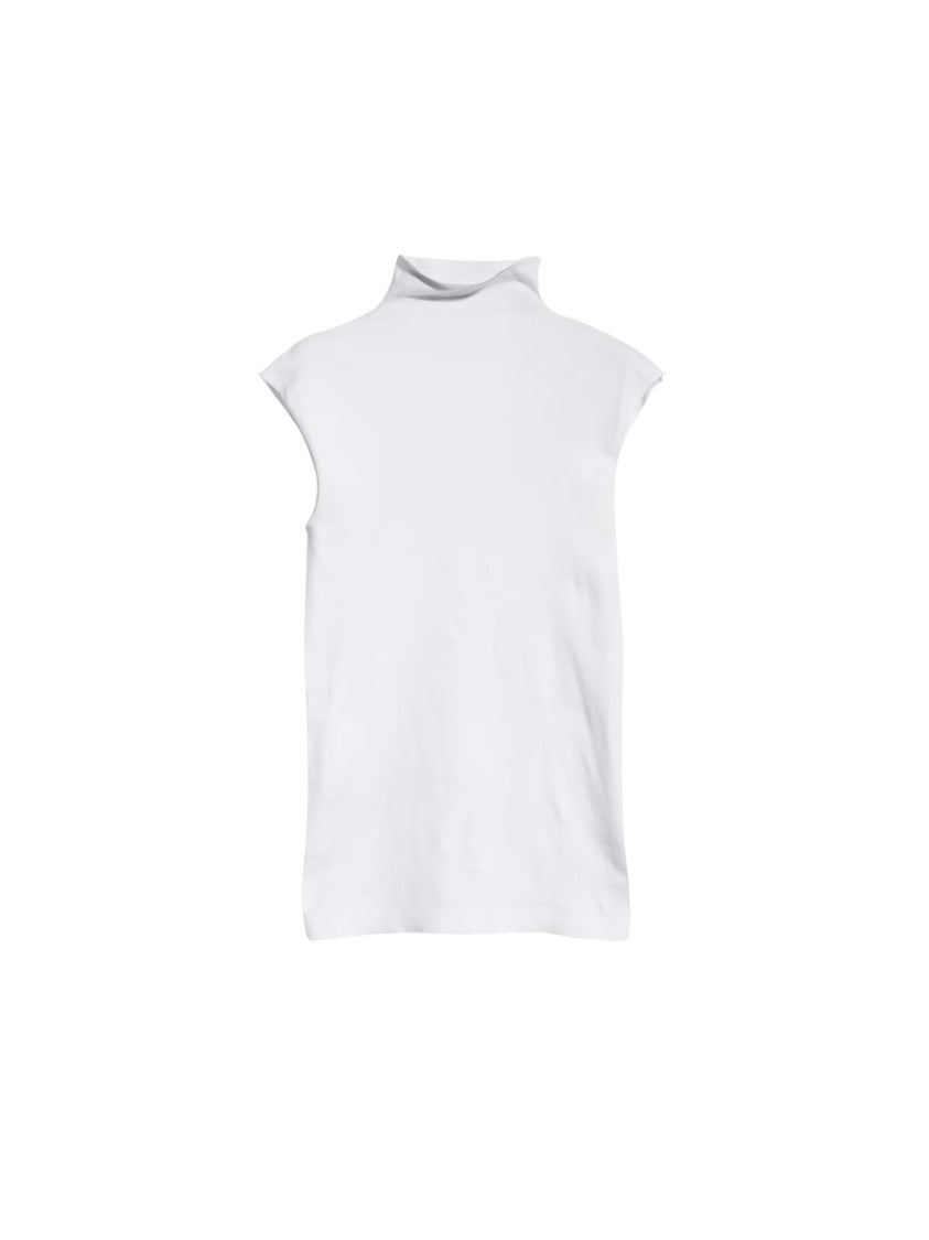 Gucci Seamless White Stretch Nylon Turtleneck Top