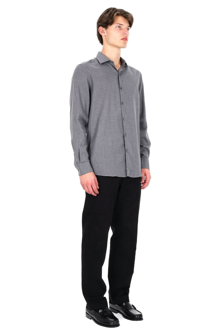 Zegna Cashco Cotton And Cashmere Shirt