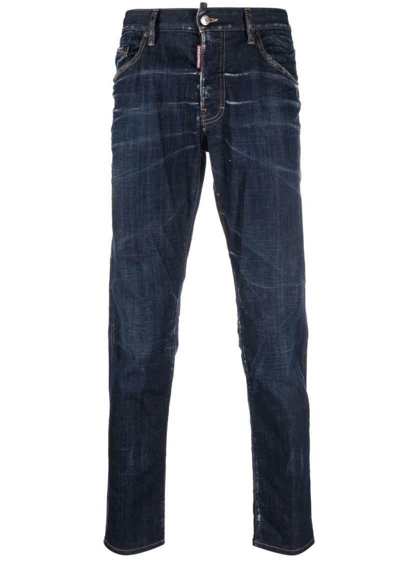 Dsquared2 Slim-Fit 5-Pocket Trousers With Distressed Finish