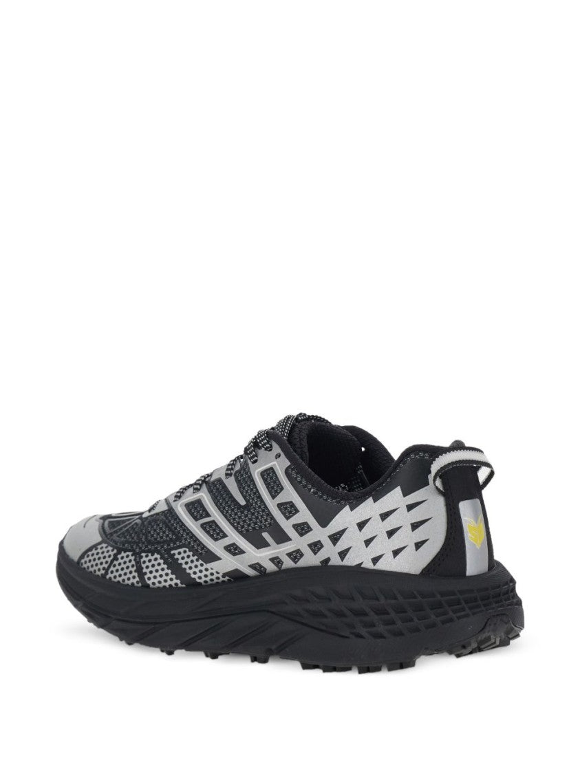 Hoka Grid-Pattern Sneakers With Logo Detail And Textured Grip