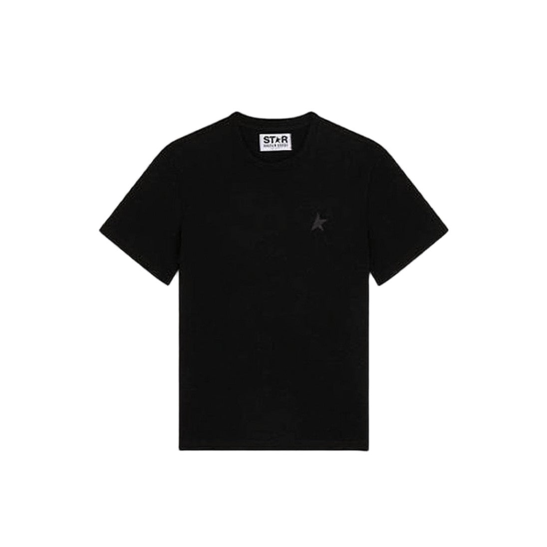 Golden Goose Short-Sleeve Black T-Shirt With Star Emblem