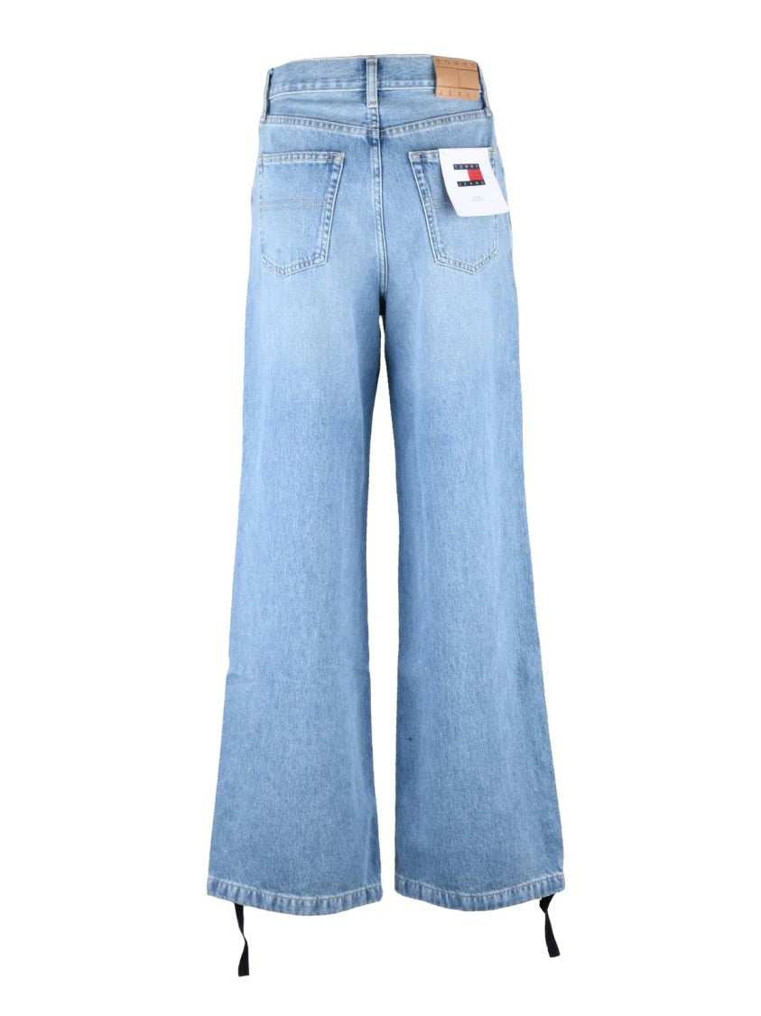 Tommy Jeans Light Blue Wide-Leg Jeans
