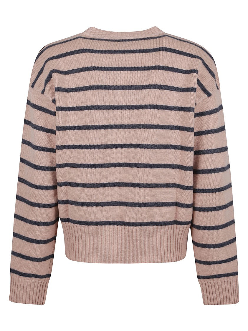 Pinko Grey Wool Pullover With Iconic Logo