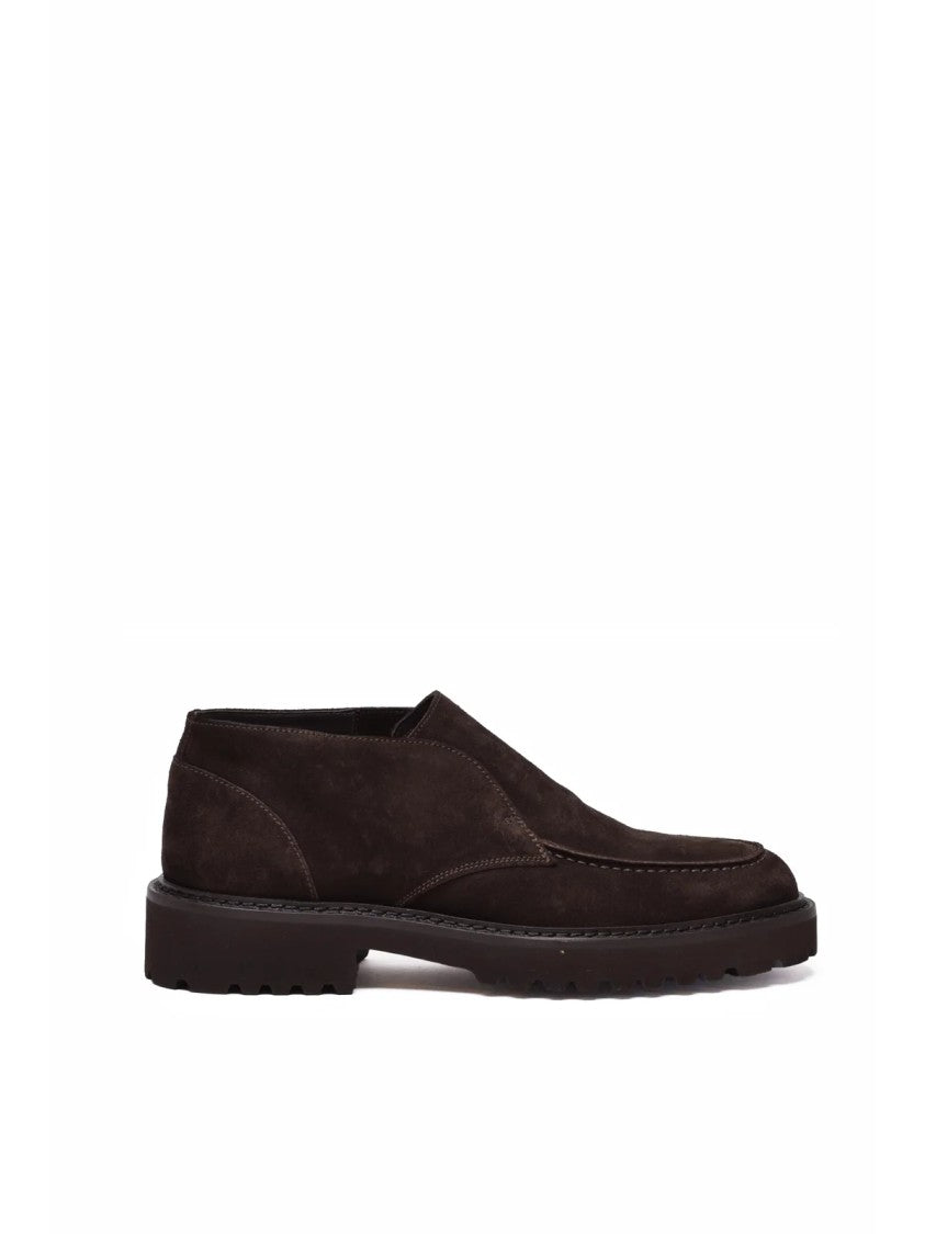 Doucal's Brown Suede Moccasin Loafers