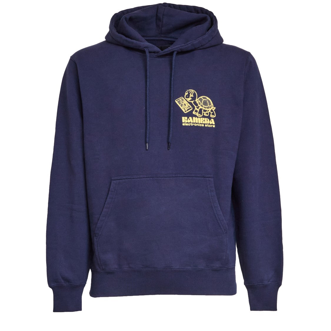 Edwin Maritime Blue Hooded Graphic Print Sweatshirt