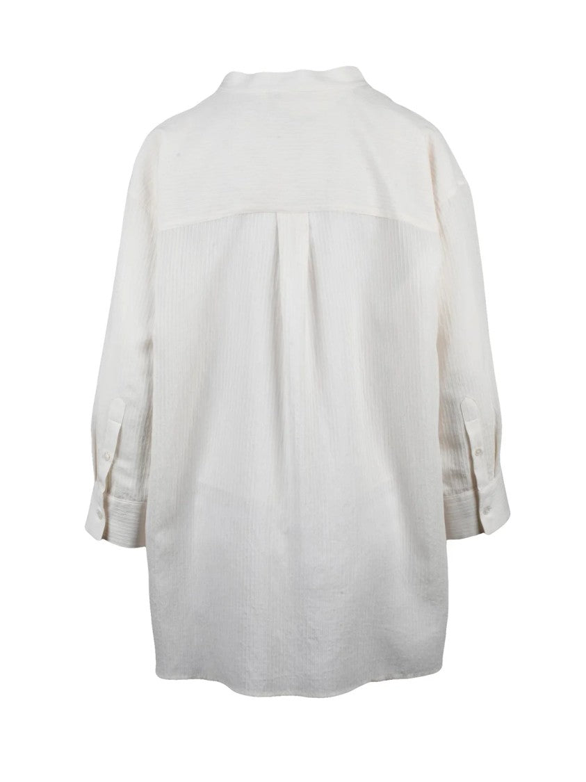 Fabiana Filippi White Viscose Polyamide Cotton Women Blouse