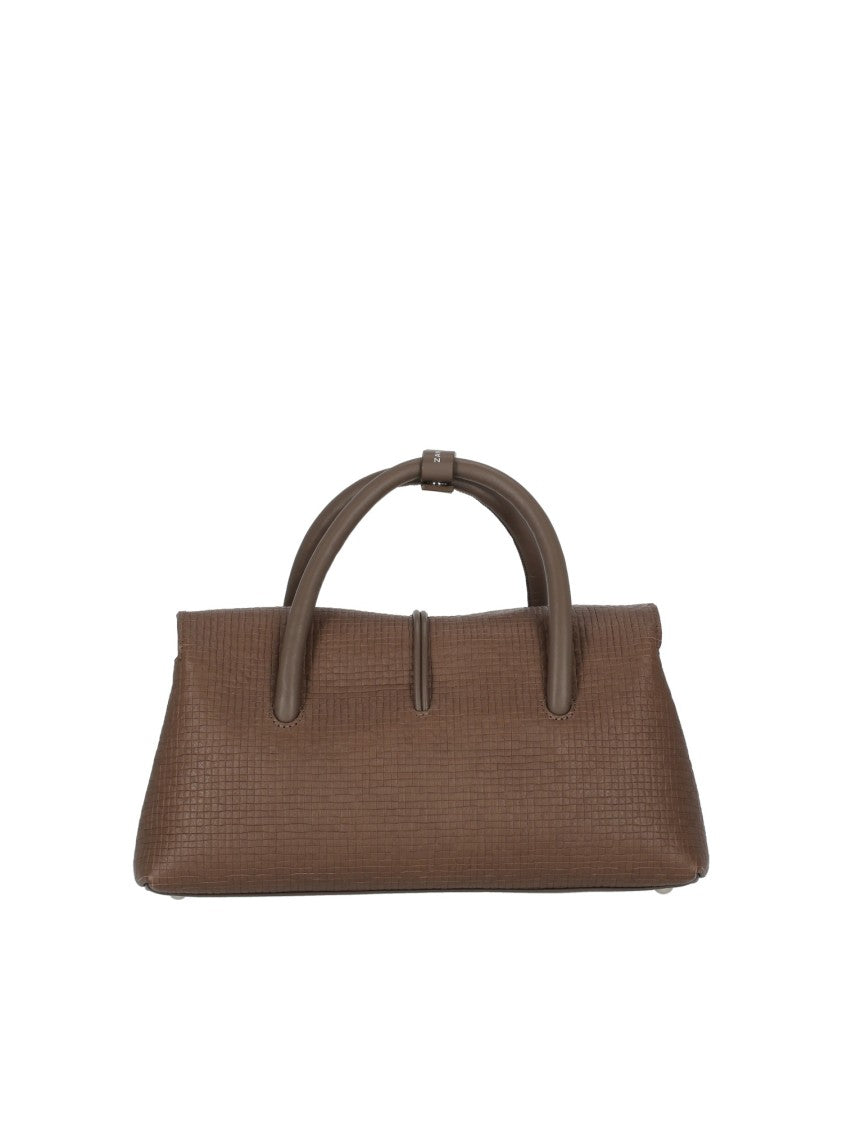 Zanellato Srl Structured Textured Leather Shoulder Bag