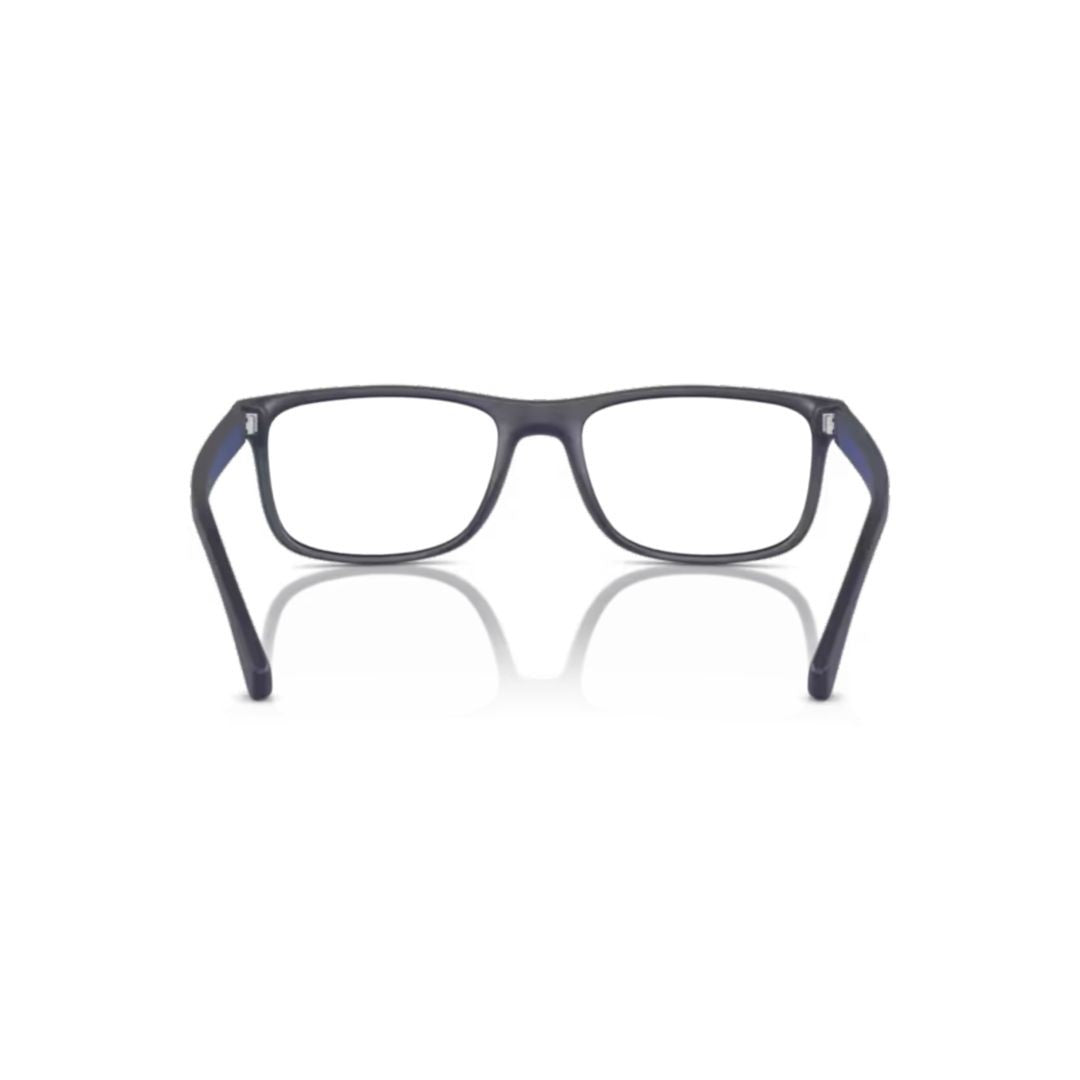 Emporio Armani 0Ea3147 Matte Finish Rectangular Eyeglasses With Blue Accents