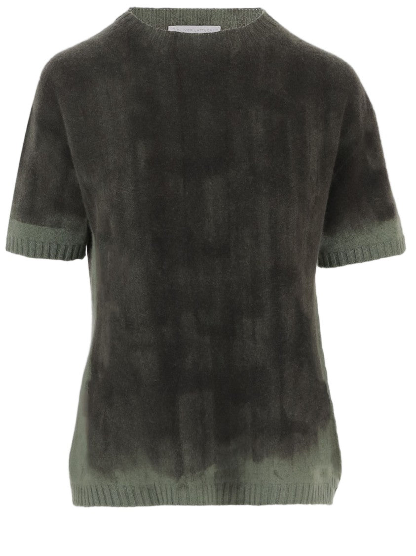 Oliver Lattughi Cashmere T-Shirt With Gradient Detail