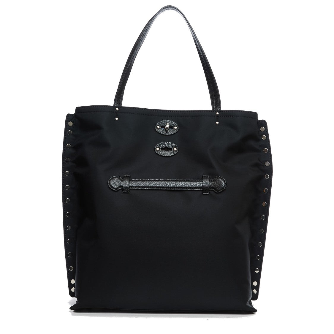 Zanellato A' Spasso Medium Nylon Fabric Bag Black