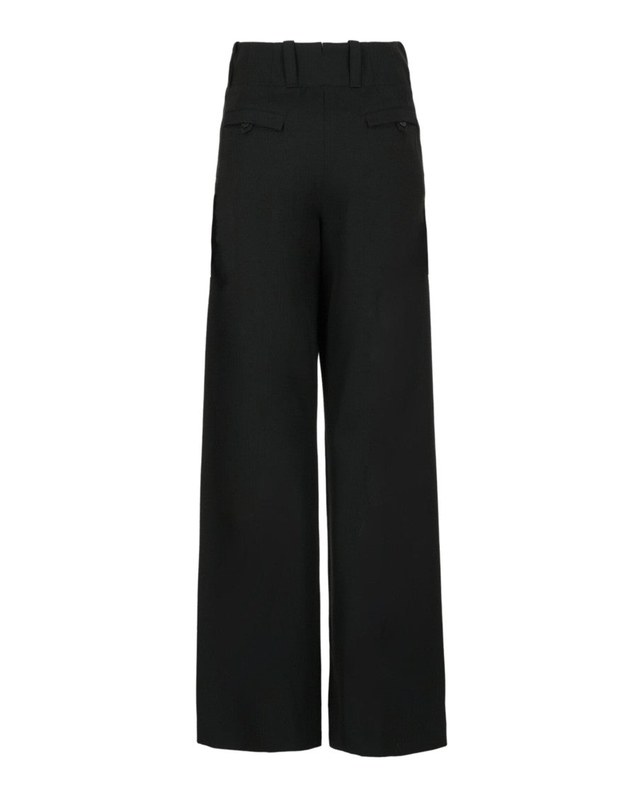 Ferragamo Pleated Wide Leg Trousers