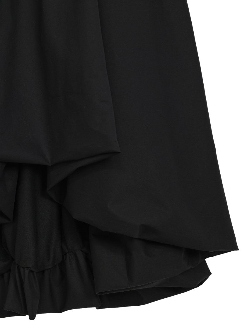 Moschino Contoured Black Dress With Cotton-Elastane Blend