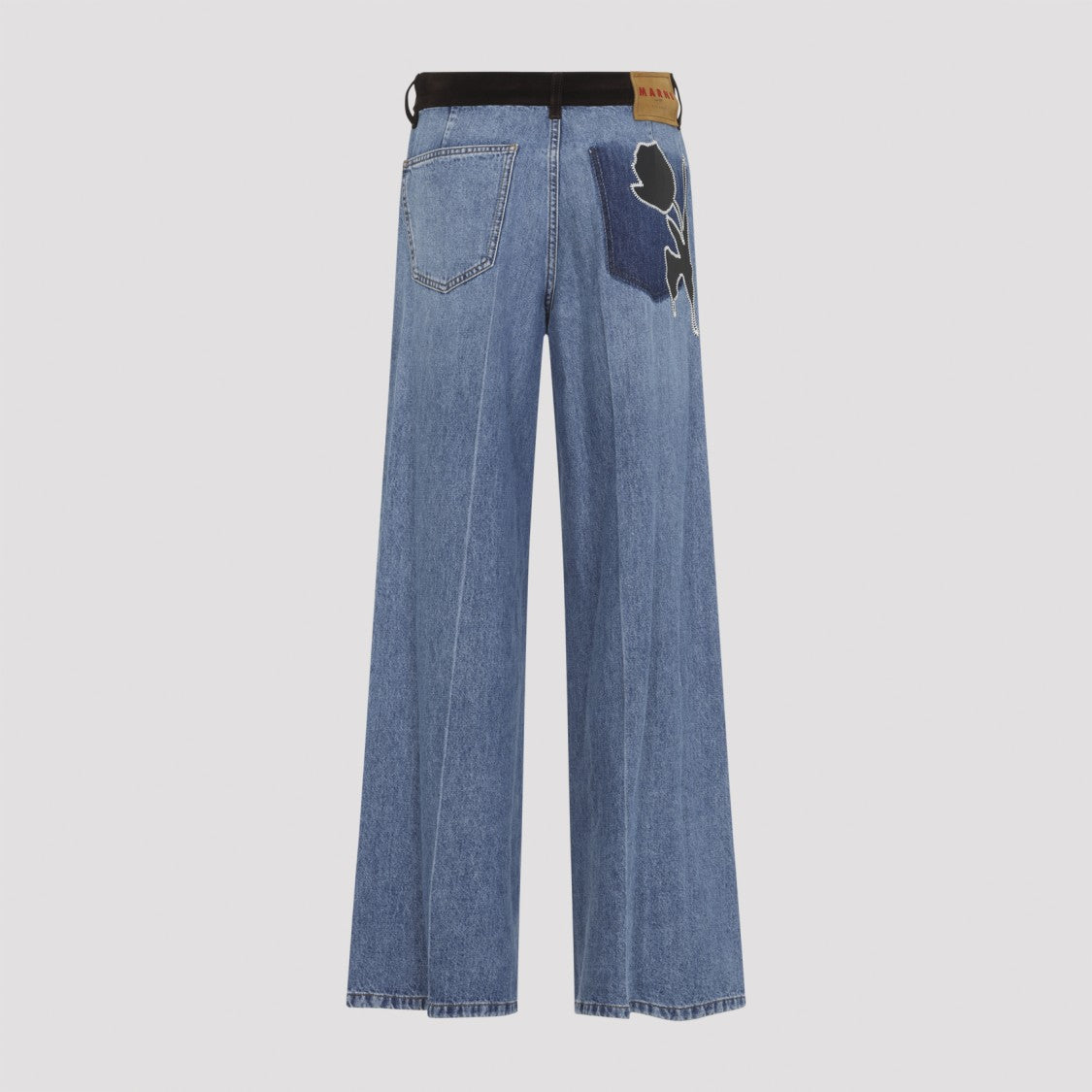 Marni Deep Blue Cotton Washed Bull Denim 5-Pocket Jeans
