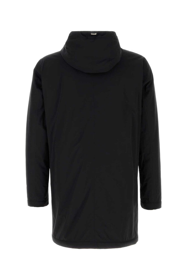 Herno Black Stretch Nylon Parka