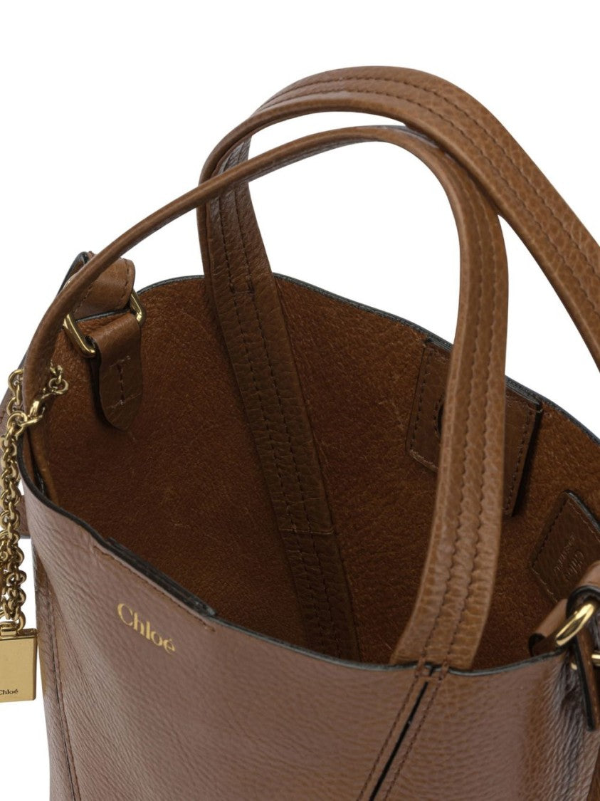 Chloé Structured Pebbled Leather Tote Bag