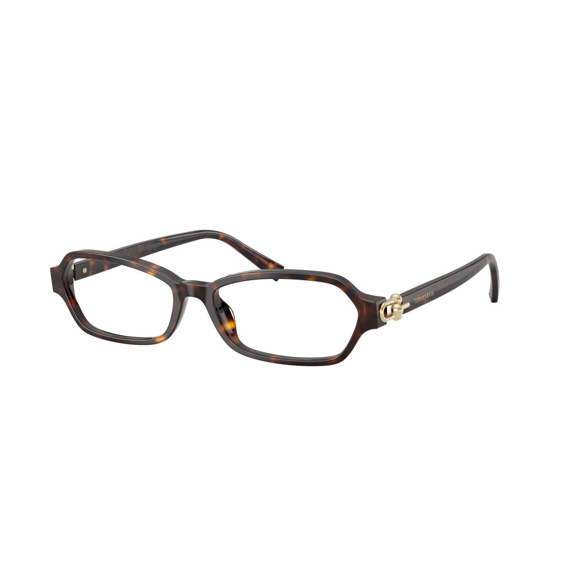 Tiffany & Co. Rectangular Tortoiseshell Acetate Sunglasses With Gold Accents