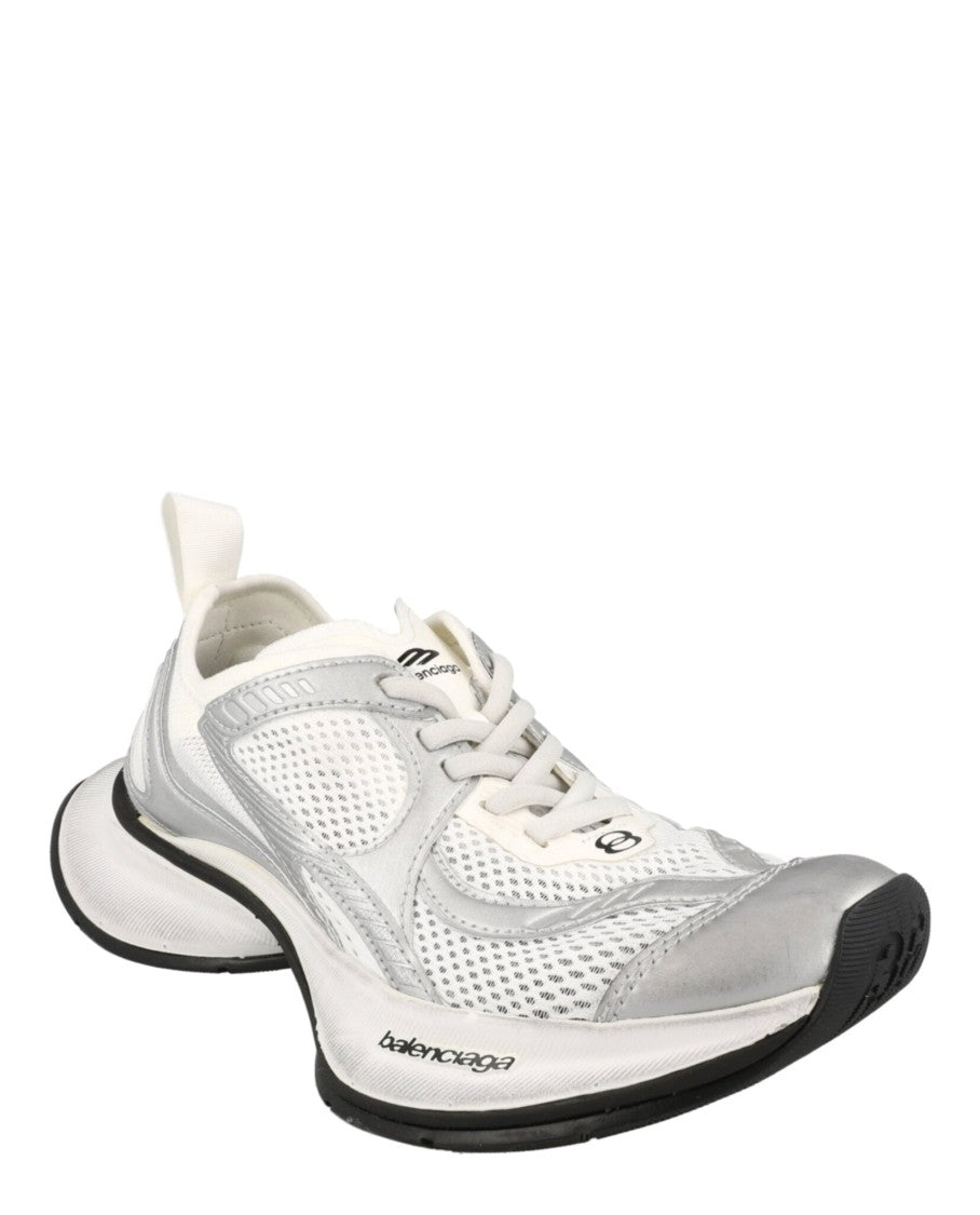 Balenciaga Contemporary Low-Top Sneakers With Mesh Accents And Signature Detailing