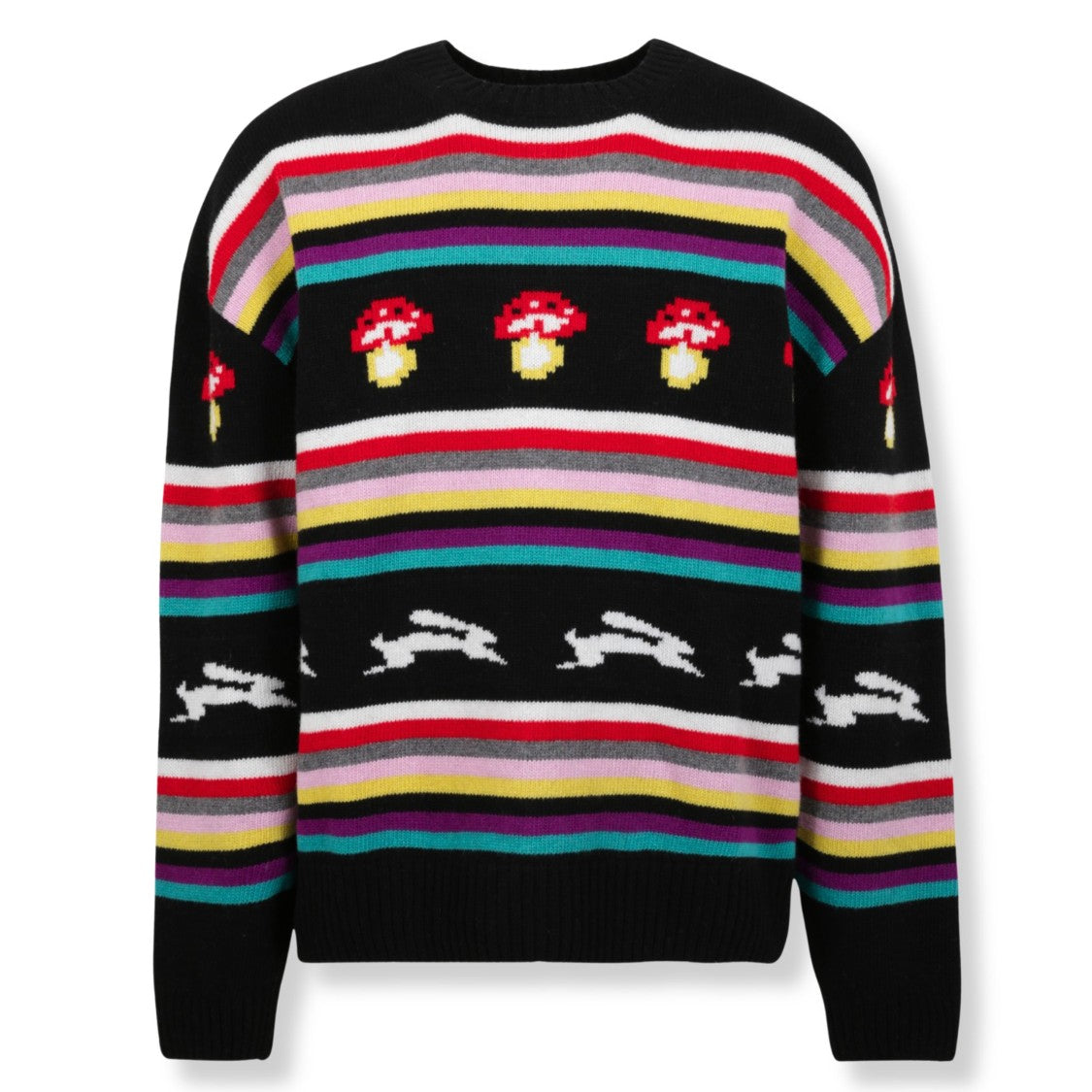 Msgm Classic Knit Sweater With Ribbed Detailing