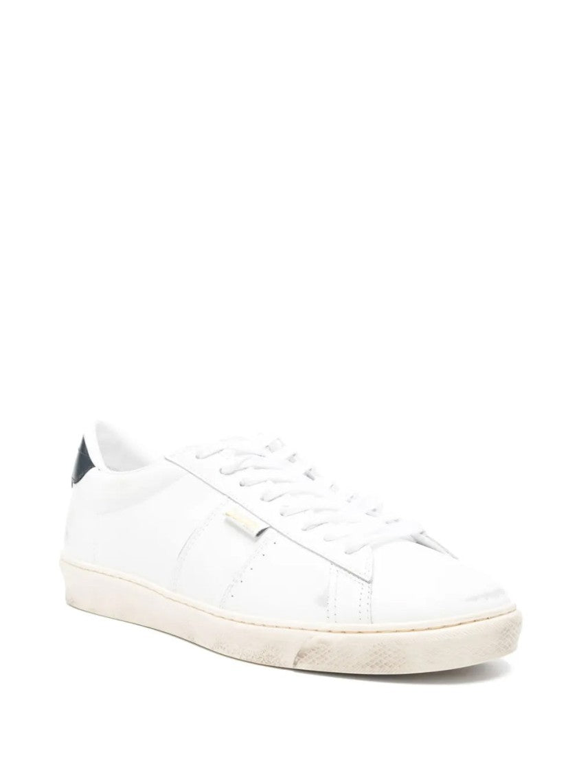Golden Goose White Leather Matchstar Sneakers With Rubber Sole