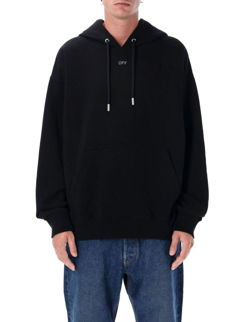 Off-White Classic Black Sweater With Round Neckline And Timeless Appeal