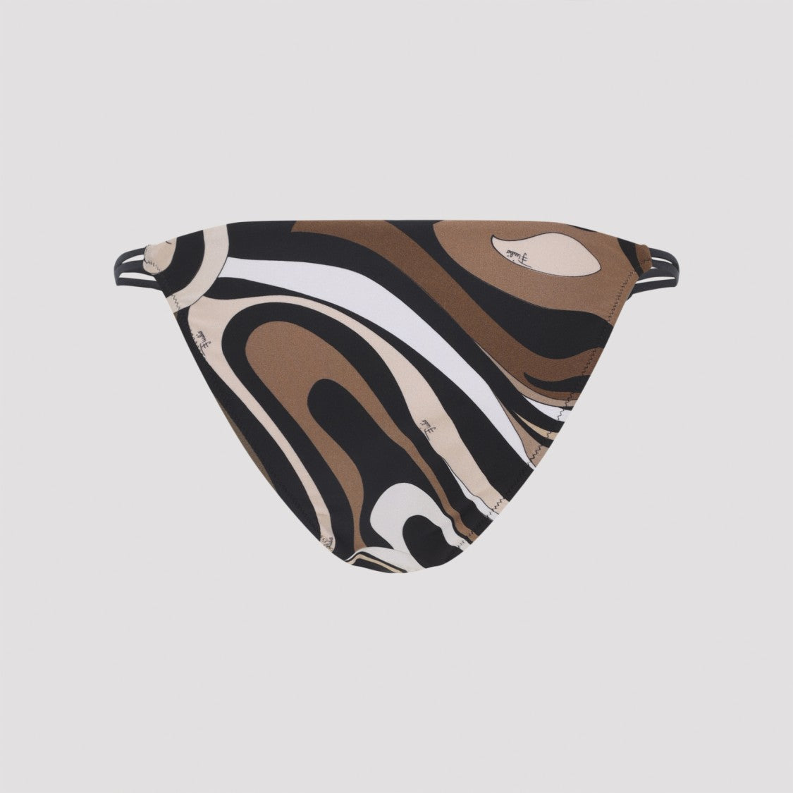Pucci Low-Rise Bikini Bottom With Abstract Swirl Pattern