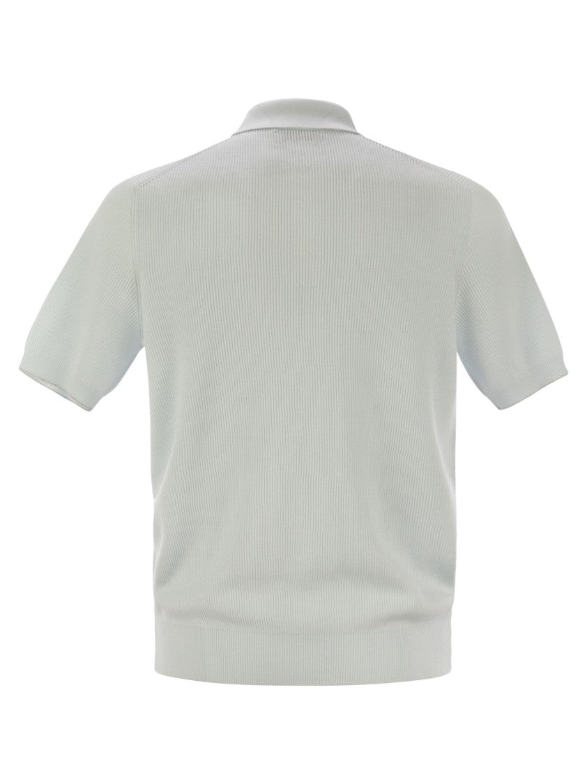 Brunello Cucinelli Ribbed Cotton Polo-Style Jersey