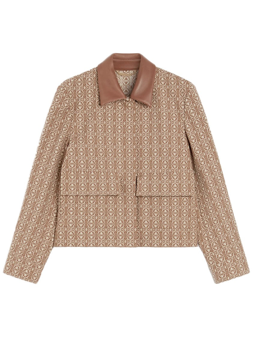 Max Mara Cropped Jacket With Geometric Pattern