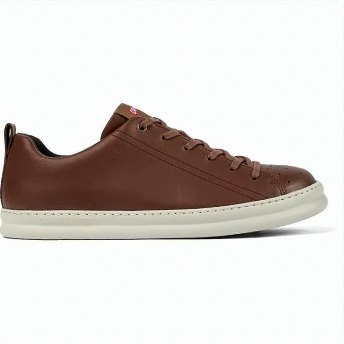 Camper Modern Brown Cowhide Leather Sneakers With Rubber Sole