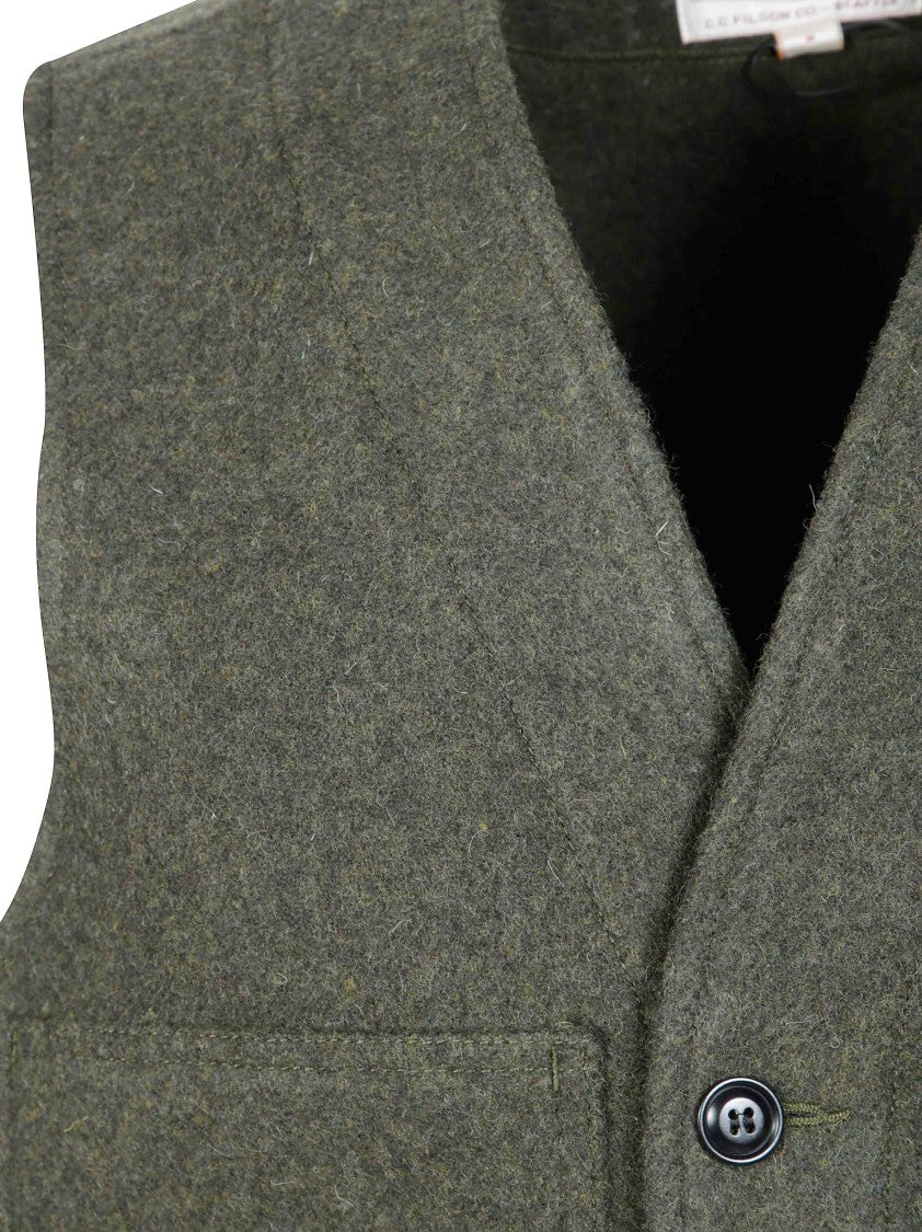 Filson Textured High-Neck Wool Gilet