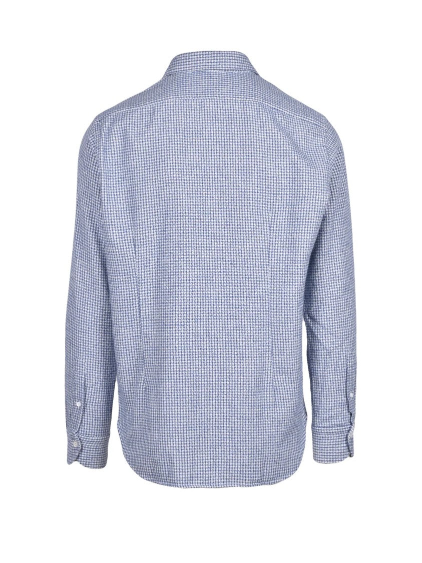 Carrel Sky Blue/White Plaid Cotton Flannel Shirt