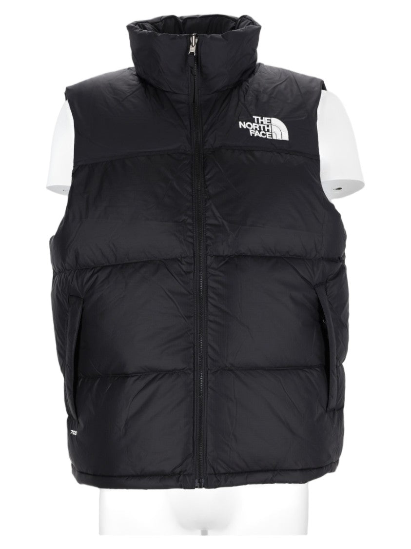 The North Face Black Quilted High Collar Puffer Vest