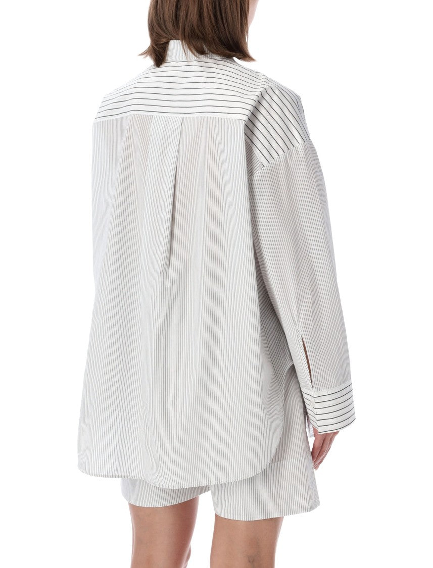By Malene Birger Derris Oversized Stripe Shirt With Classic Collar