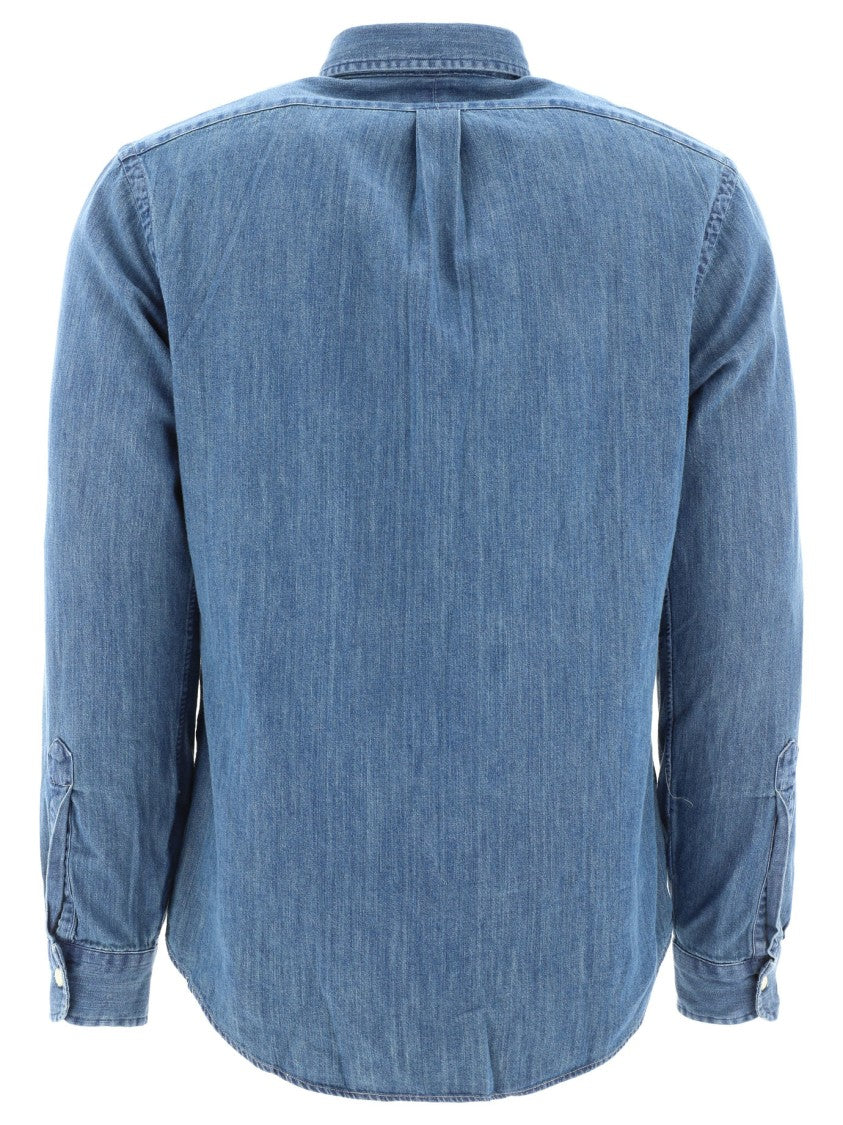 Polo Ralph Lauren Cotton Denim Button-Up Shirt With Subtle Logo