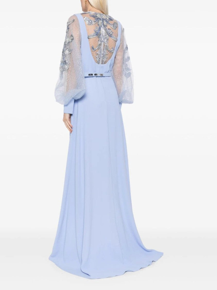 Saiid Kobeisy Crepe Dress With Envelope Skirt