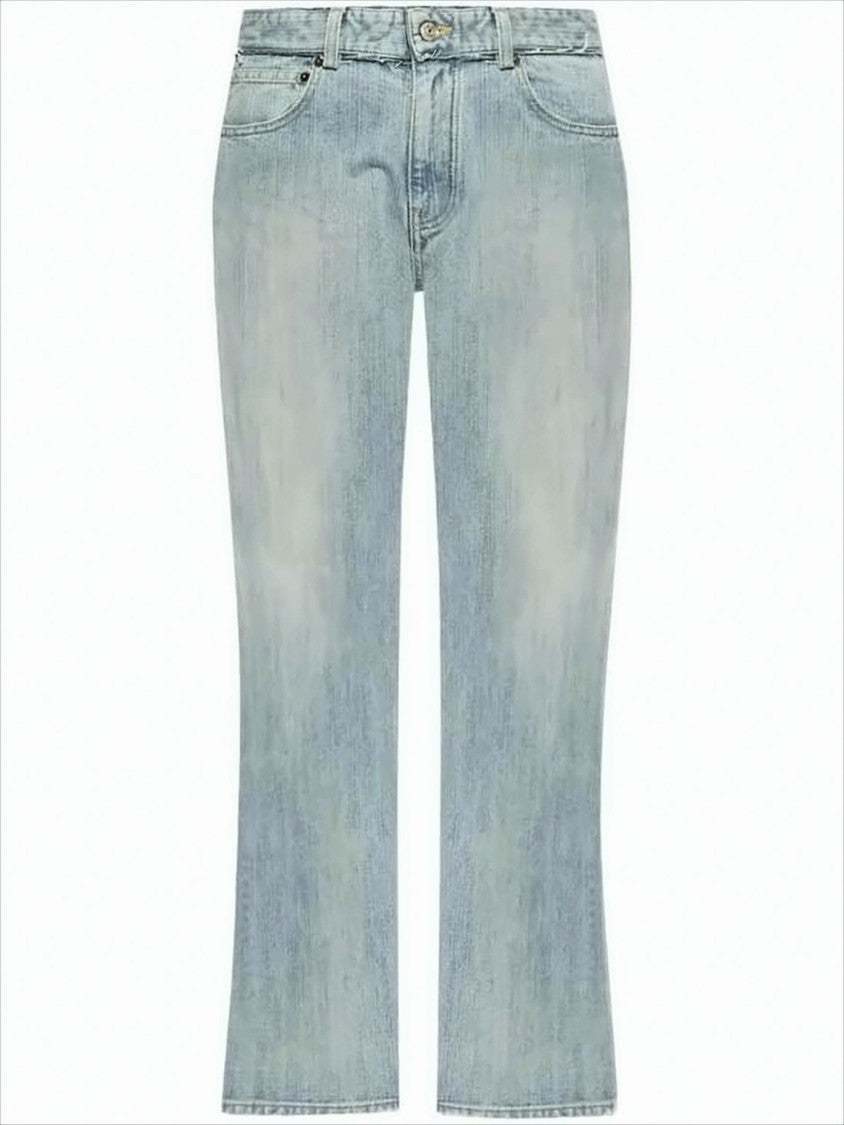 Balenciaga Light Blue Denim Pants With Classic Five-Pocket Design