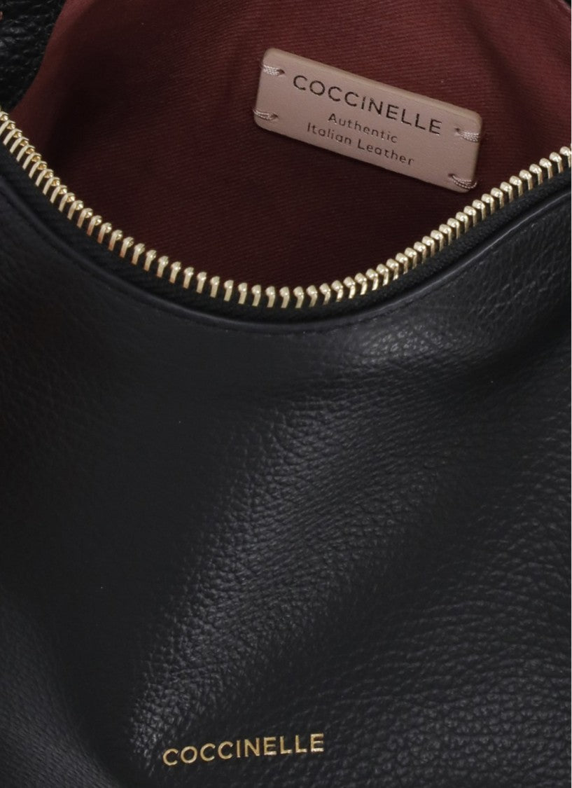 Coccinelle Rebekka Mini Bag With Gold Logo And Removable Strap