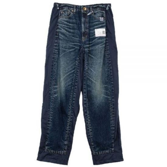 Maison Mihara Yasuhiro Relaxed Fit Distressed Denim Pants With Unique Design