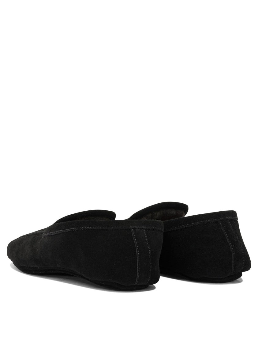 Henderson Baracco Classic Black Suede Loafers With Minimalist Design